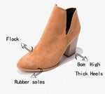 Elissa Ankle Boots Low High Heels