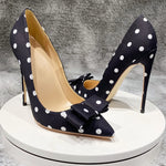 Evelyn Black Polka Dot Pumps