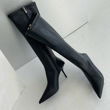 Kendall Pointed Toe Knee High Boots