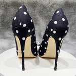 Evelyn Black Polka Dot Pumps