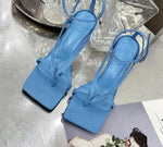 Blue Bayou Strap Heels