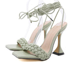 Hailey Cross-Tied Weave Heels