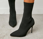 Fashion Knitting Stretch Fabric Socks Ankle Women Boots