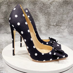 Evelyn Black Polka Dot Pumps