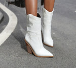 Drew Embroidered Ankle Boots