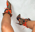 Camouflage Lace Up Ankle Boots